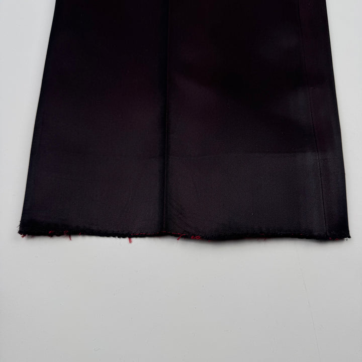 Gucci By Tom Ford SS1998 Red/Black Iridescent Silk Wide Relaxed Suit Trousers
