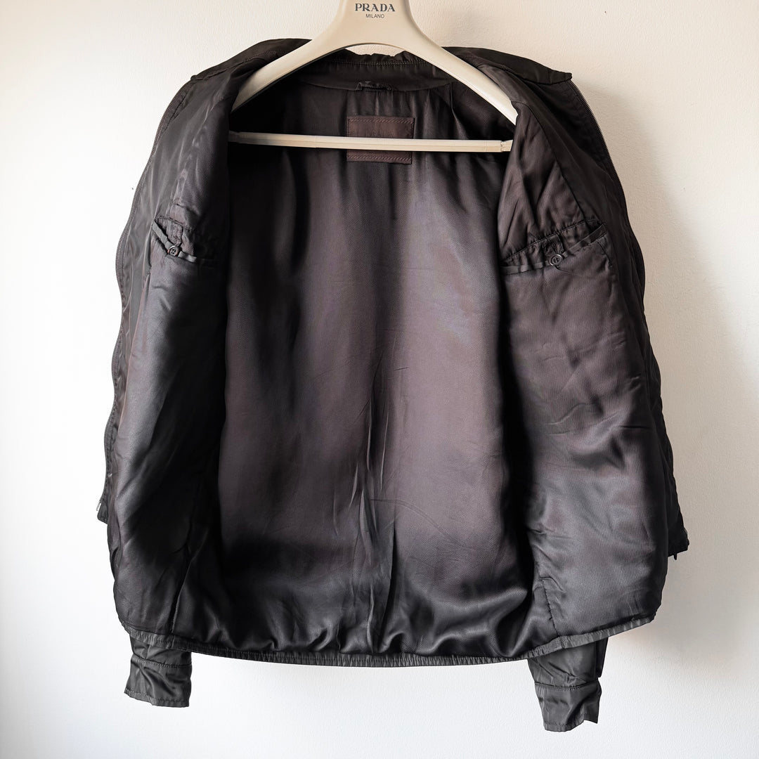 Prada FW1996 Brown Insulated Nylon Blouson Jacket