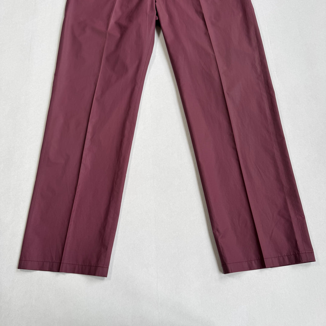 Prada SS1998 Red Wide Leg Pleated Pants