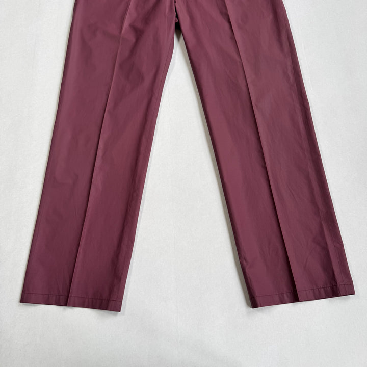 Prada SS1998 Red Wide Leg Pleated Pants