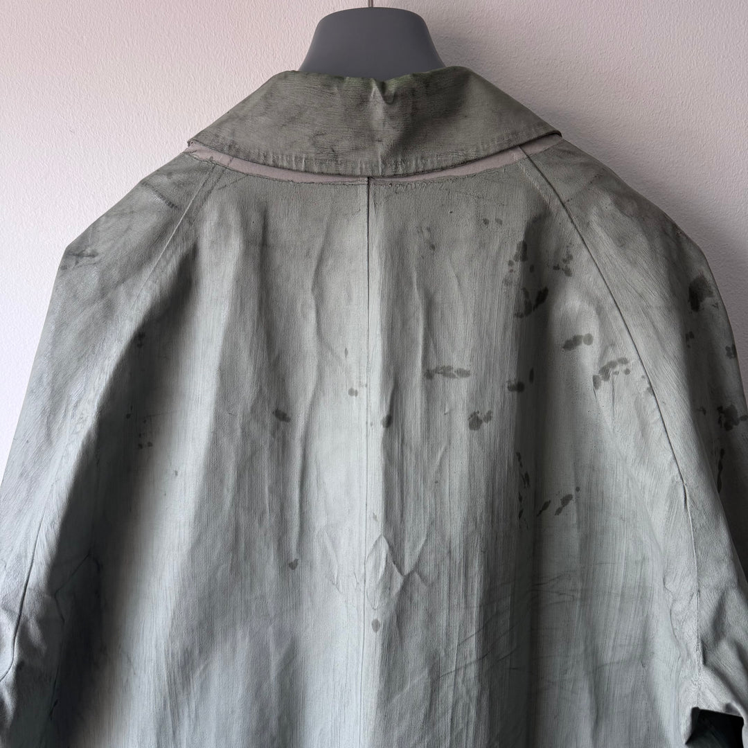 AW2002 Martin Margiela Artisanal Green Painted Trench Coat