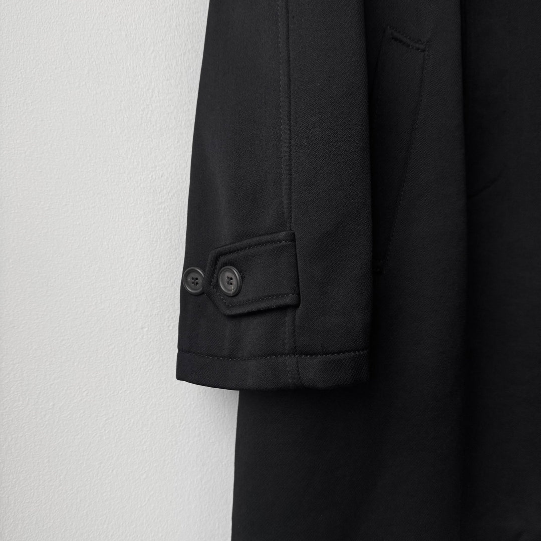 Prada 1990’s Black Wool Quilted Lined Car Coat