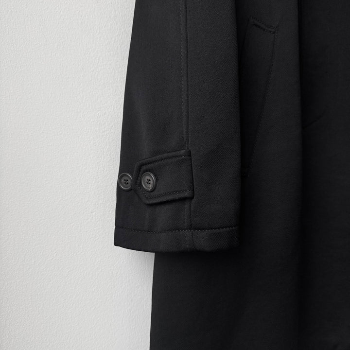 Prada 1990’s Black Wool Quilted Lined Car Coat