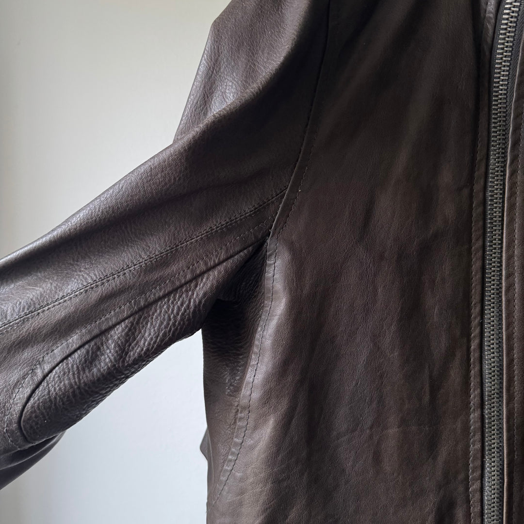 Rick Owens FW2009 Dust Bauhaus Pebbled Calf Leather Jacket