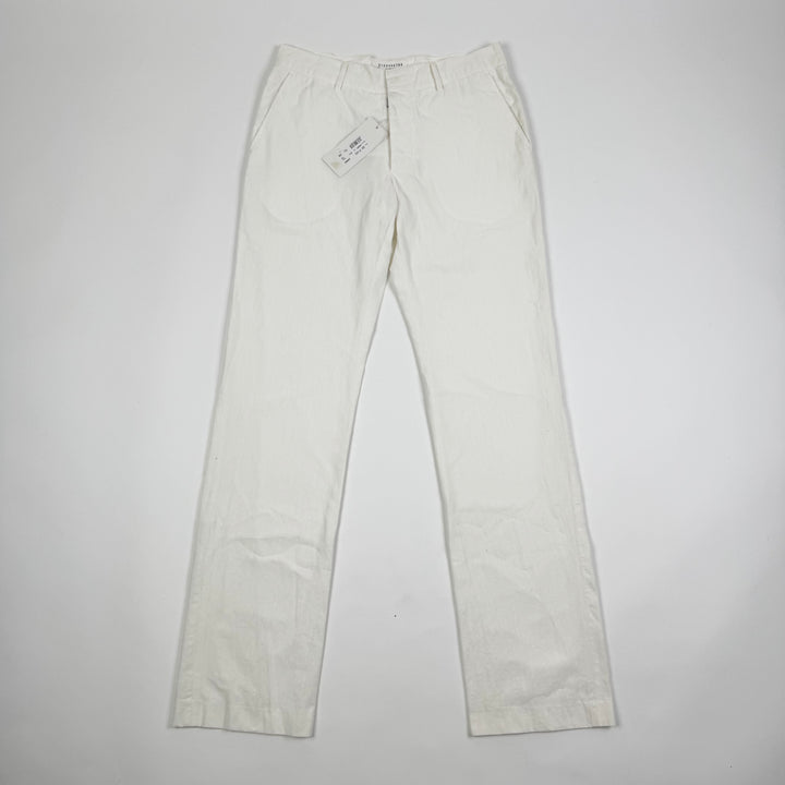 SS2005 Martin Margiela White Cotton Relaxed Straight Pants