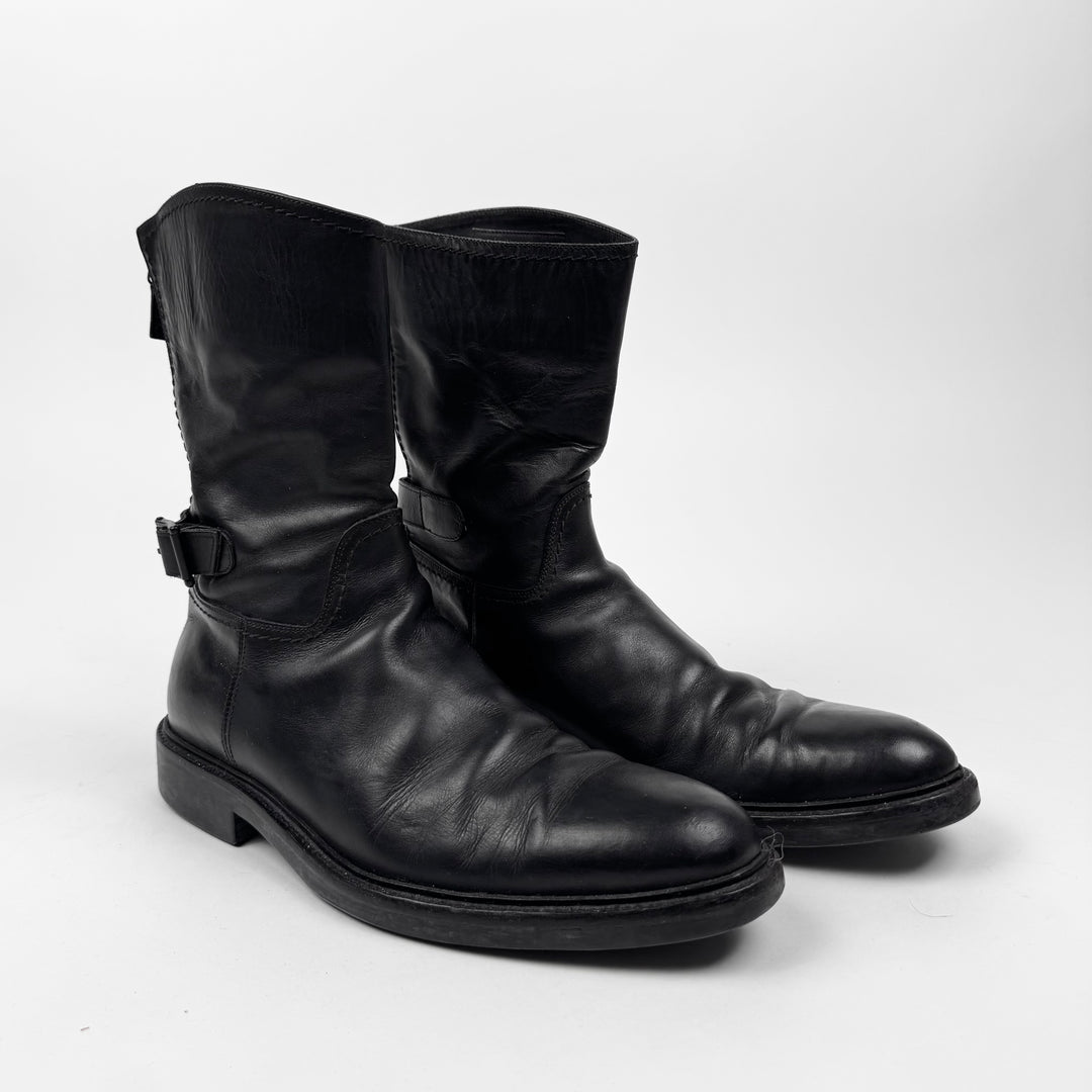 Gucci By Tom Ford 1990’s Black Leather Rider/Biker Boots