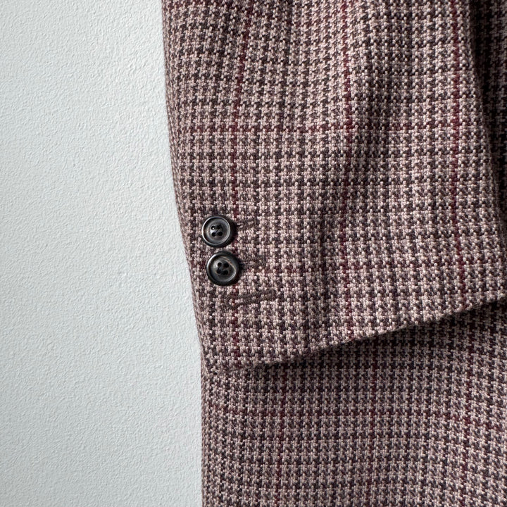 AW2000 Martin Margiela Checkered Houndstooth Wool Button-Up Overcoat