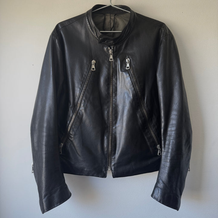 SS2001 Martin Margiela 5-Zip Leather Moto Café Racer Jacket
