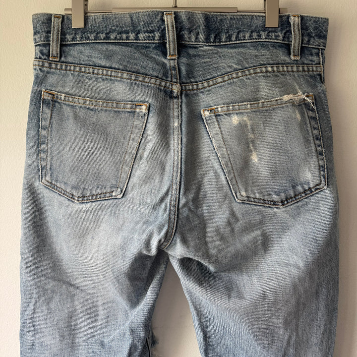 Helmut Lang 1998 Distressed Trashed Denim Jeans