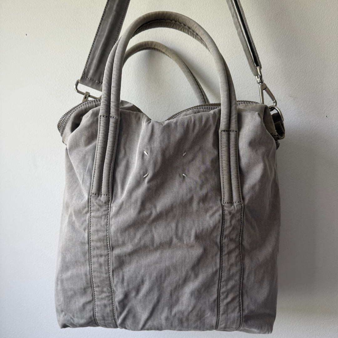 Martin Margiela 2010 Gray Cotton Canvas Crossbody Sailor Bag