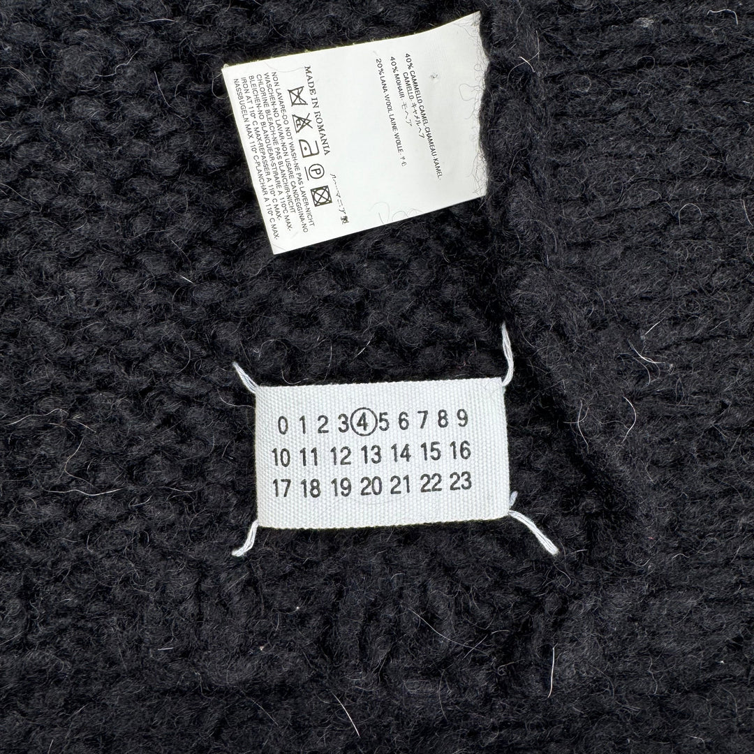 AW2008 Martin Margiela Gray Camel/Mohair/Wool Long Heavy Knit Scarf