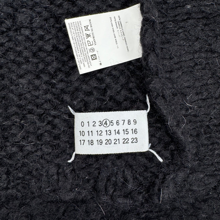 AW2008 Martin Margiela Gray Camel/Mohair/Wool Long Heavy Knit Scarf