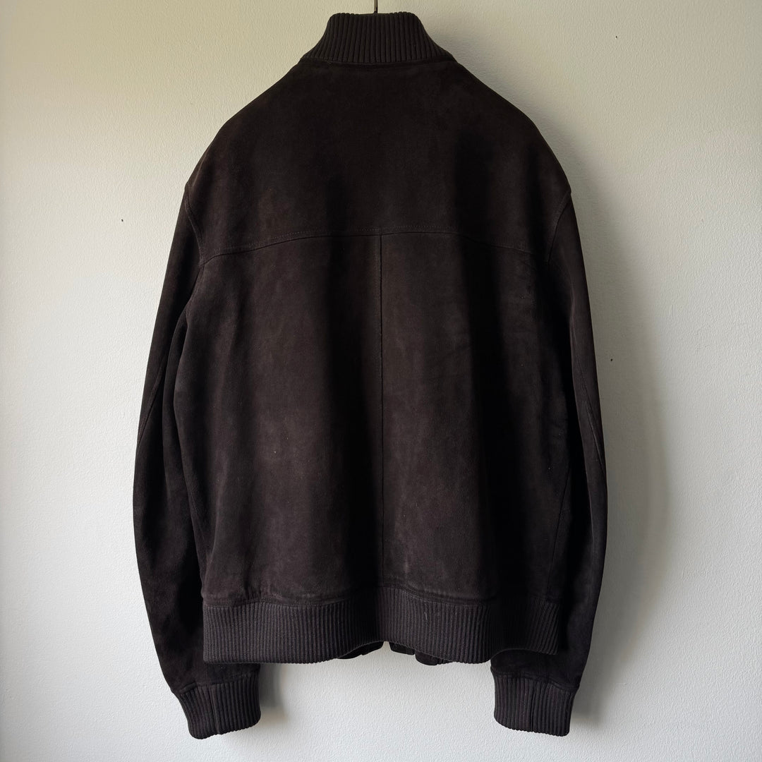 Gucci By Tom Ford 2000’s Brown Reverse Leather Suede Bomber Jacket