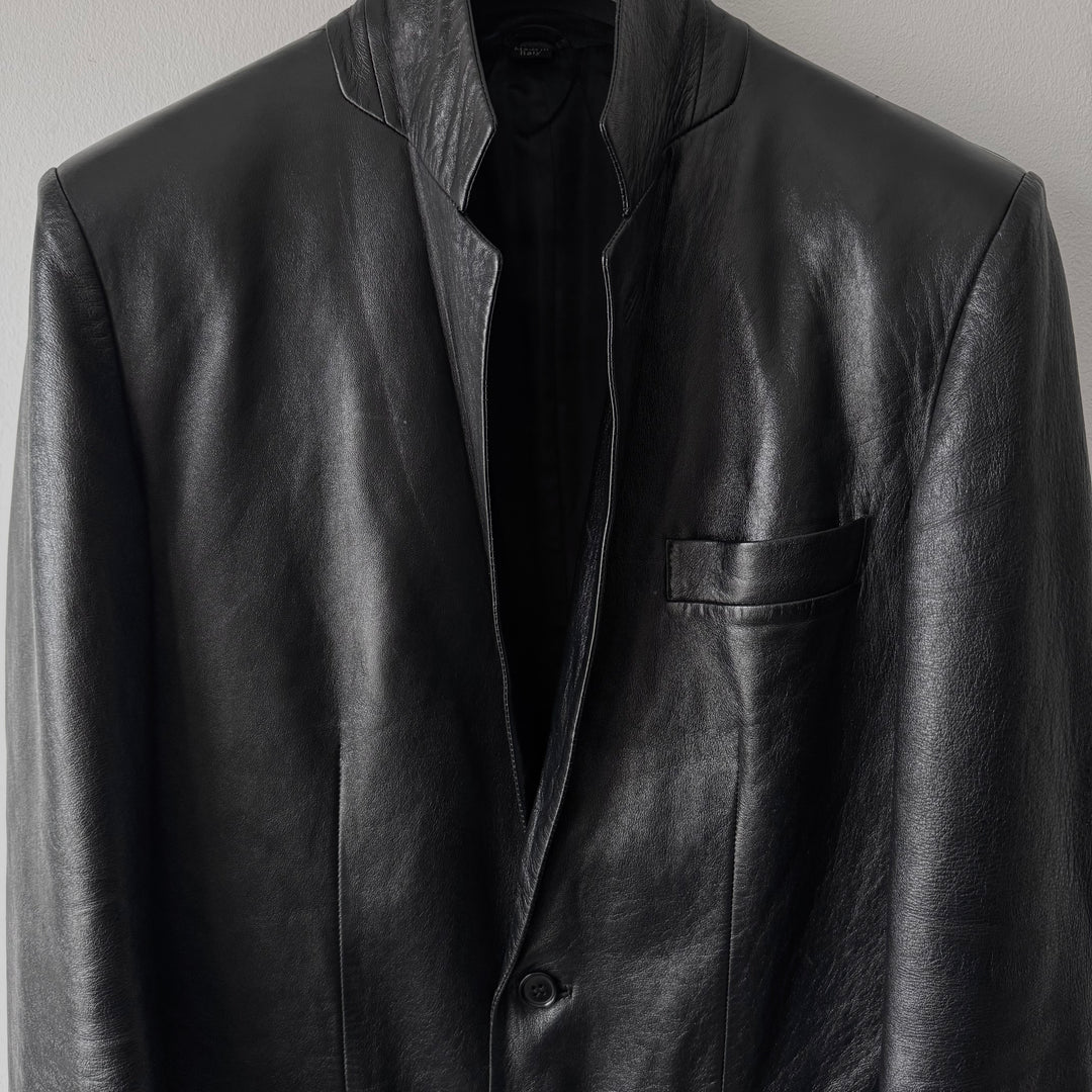Helmut Lang 1990’s Black Lamb Leather Blazer Jacket