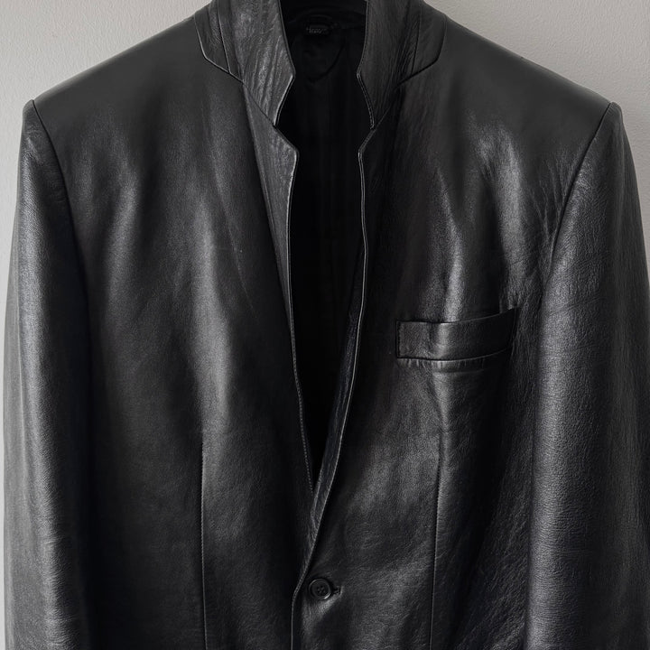 Helmut Lang 1990’s Black Lamb Leather Blazer Jacket