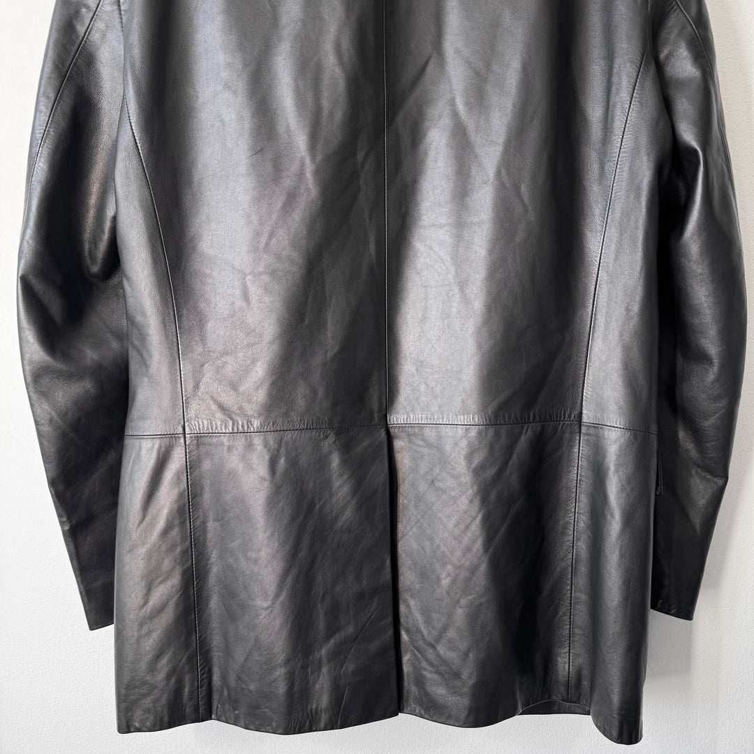 Jil Sander 2000’s Black Lamb Leather Blazer Jacket