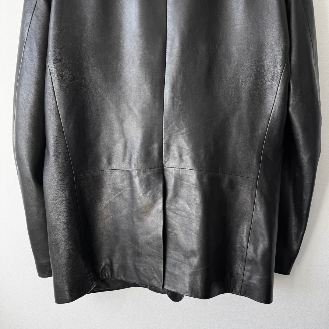 Gucci By Tom Ford SS1998 Black Lamb Leather Blazer Jacket