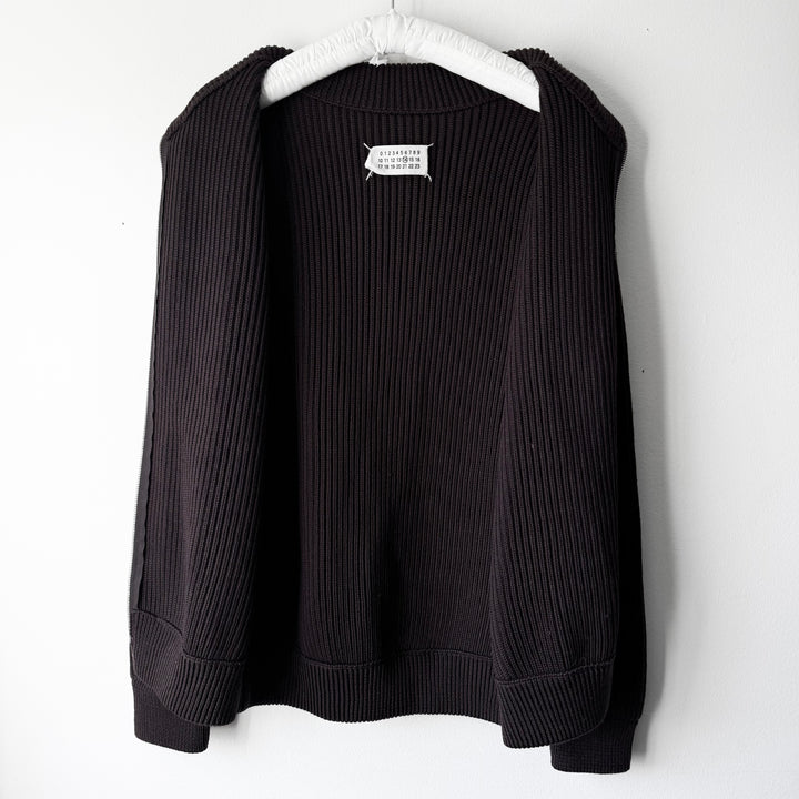 Martin Margiela AW2006 Brown Wool Zip-Up Drivers/Truckers Knit