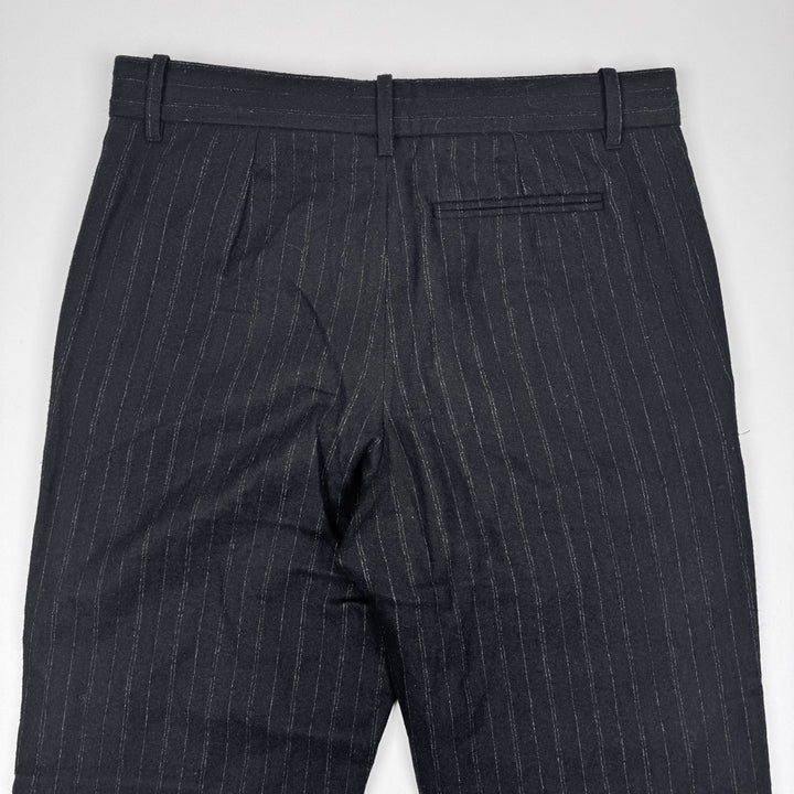 Ann Demeulemeester 2000’s Black Pinstripe Wool Relaxed Pants