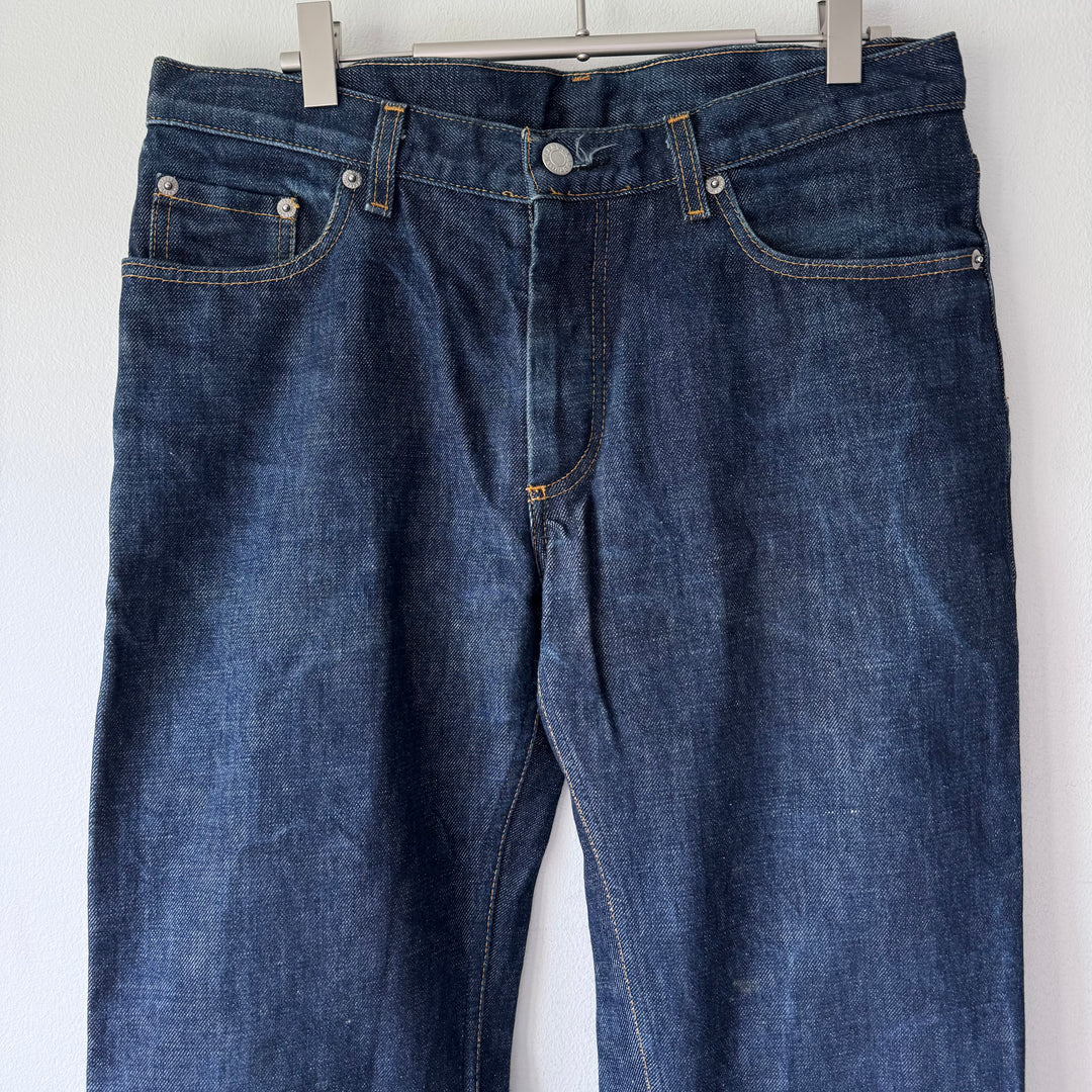 Helmut Lang 1999 Relaxed Cut Vintage Stained Denim
