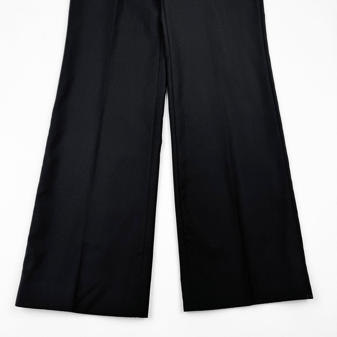 Gucci 2000's Black Wool Pleated Relaxed Suit Trousers Pants
