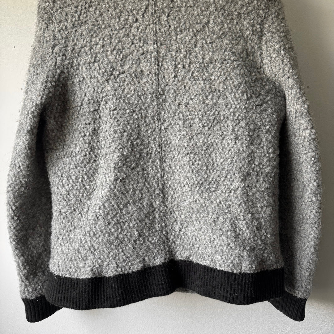 Dior Homme FW2009 Gray Asymmetric Drape Collar Mohair Jacket