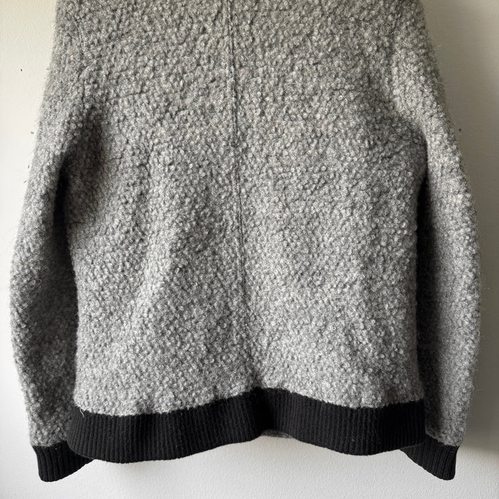 Dior Homme FW2009 Gray Asymmetric Drape Collar Mohair Jacket