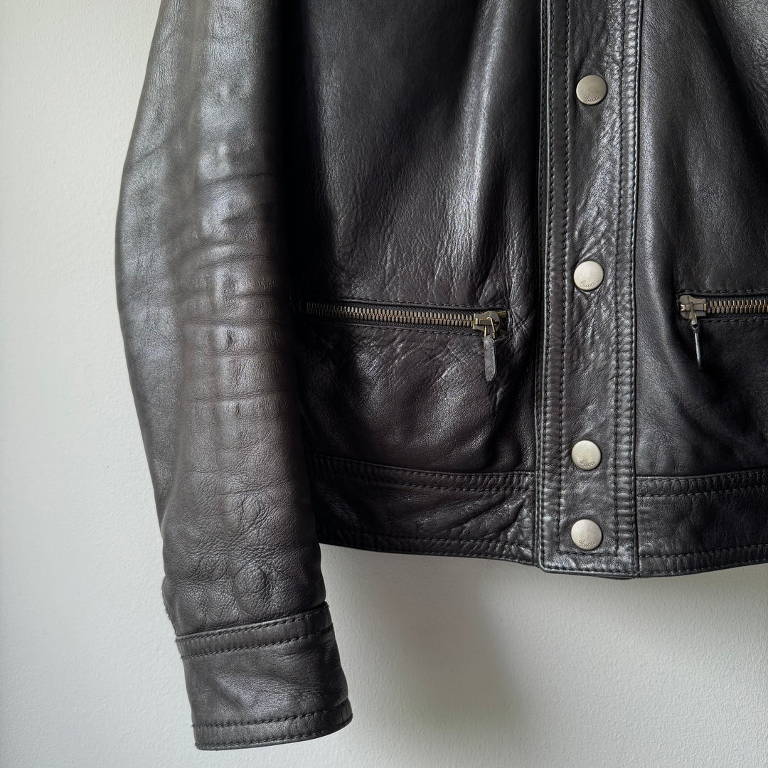Gucci 2000's Moto Biker Nappa Leather Jacket