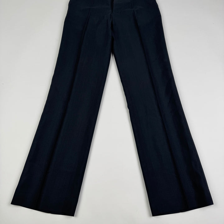 SS1999 Martin Margiela Gray/Dark Green Wool/Mohair Wide Leg Suit Pants