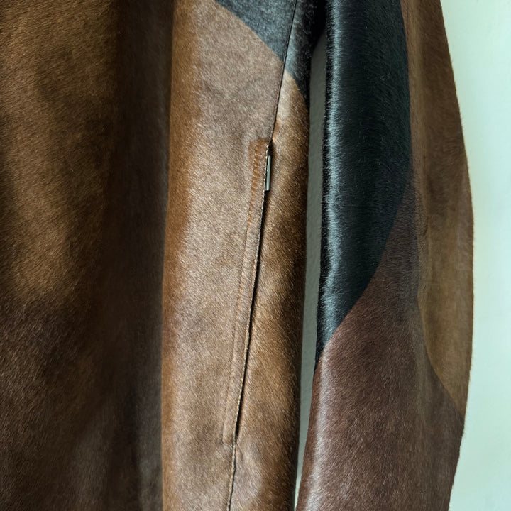 Hermes FW2015 Runway Sample Hair-On-Hide Calf Leather Moto Jacket
