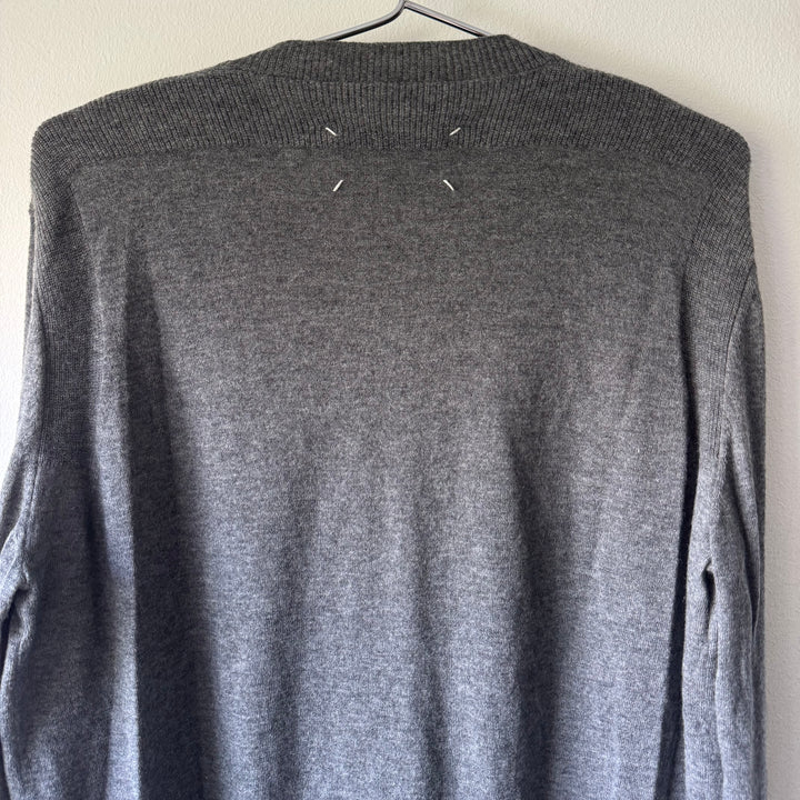 SS2017 Maison Margiela Gray Cashmere V-Neck Pullover Knit Sweater