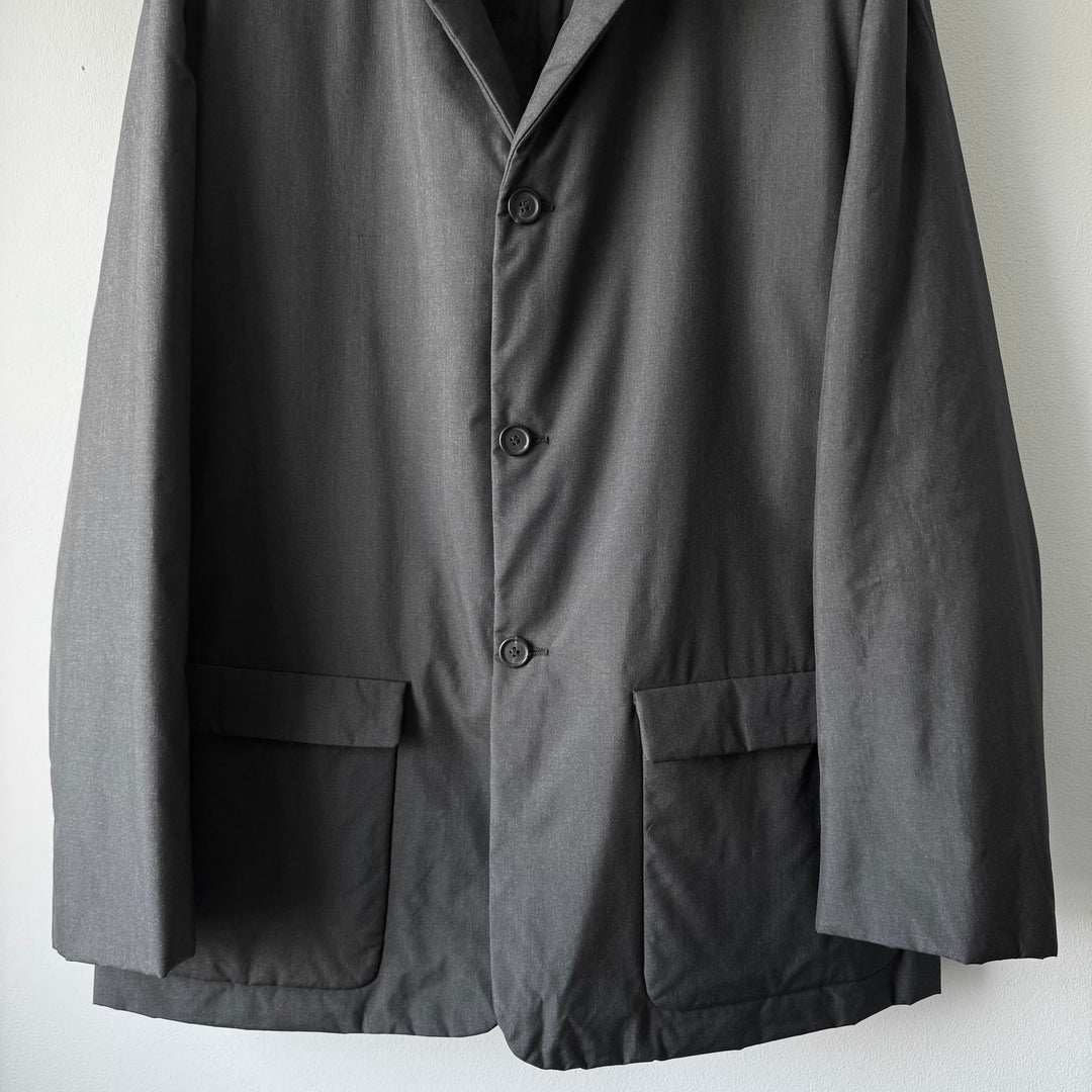 Prada FW1998 Anthracite Insulated Padded Silk Short Coat Jacket