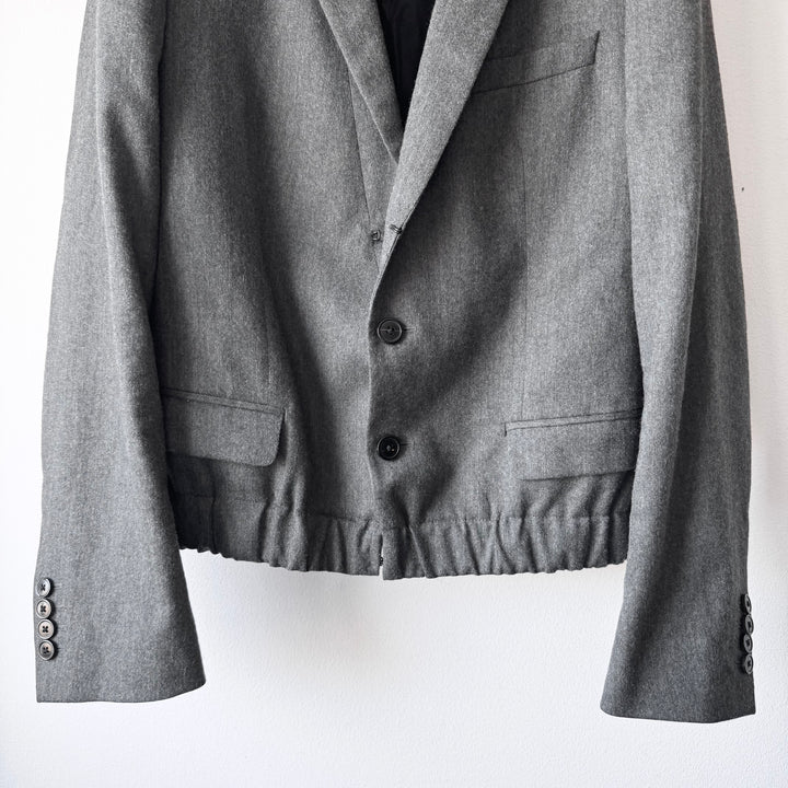 Dries Van Noten FW2007 Gray Cropped Wool Blazer Jacket