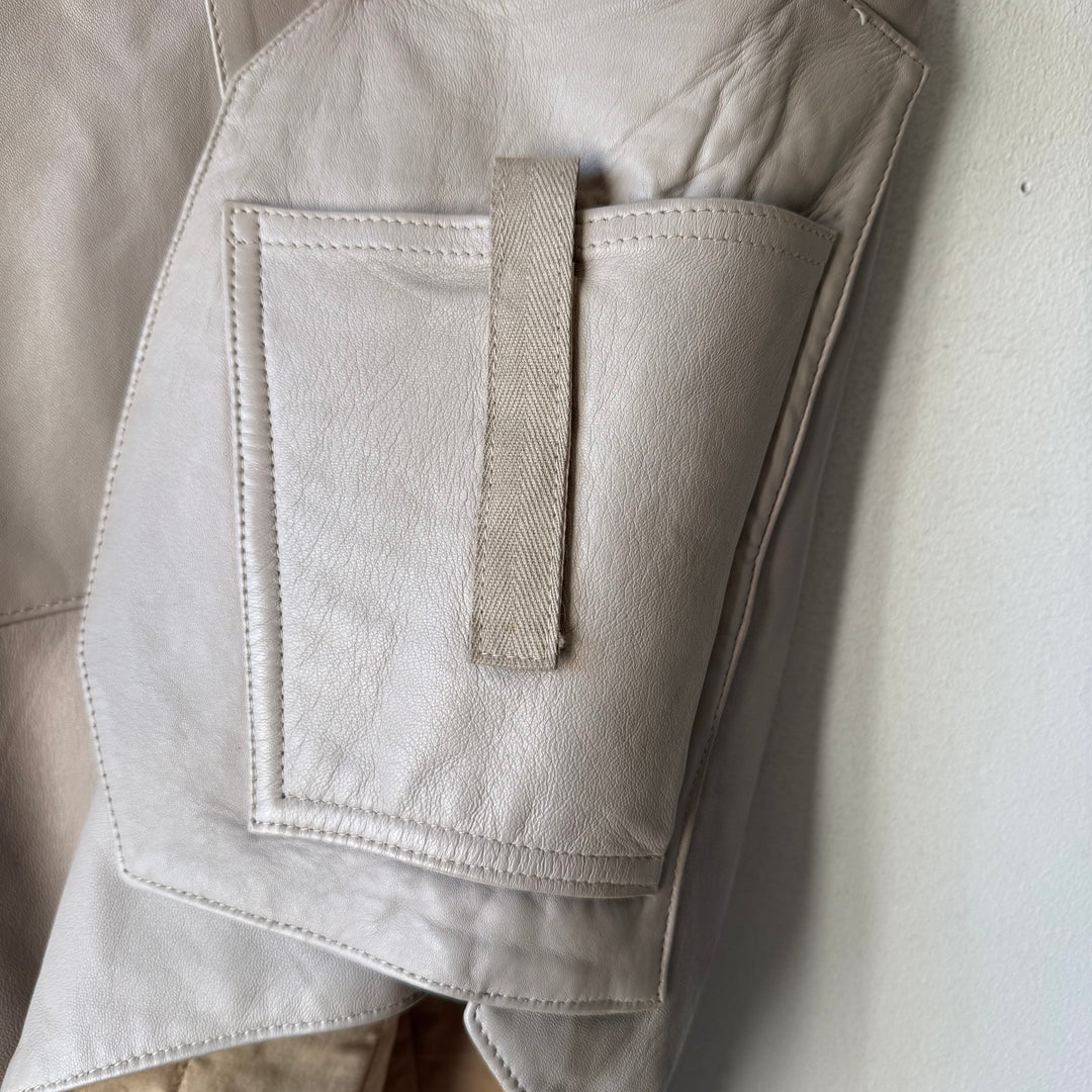 Helmut Lang SS1998 White Leather Bulletproof Tactical Vest