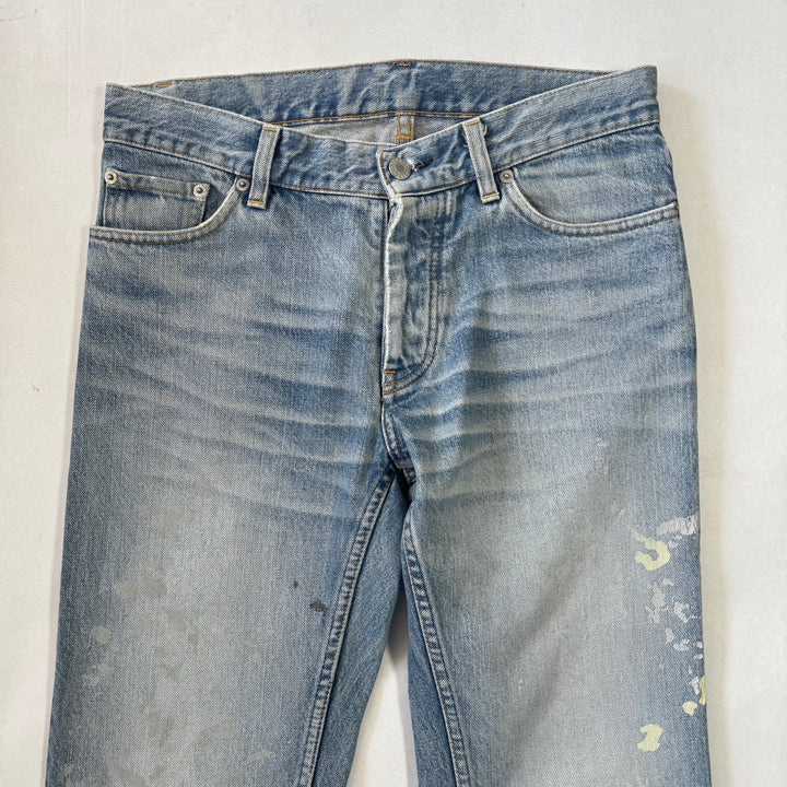 Helmut Lang 1999 Boot Cut Flared Painter Jeans Denim