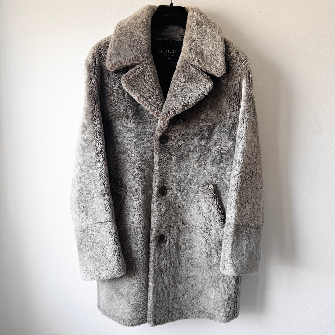 Gucci By Tom Ford FW1996 Oversized Heavy Shearling Leather Coat
