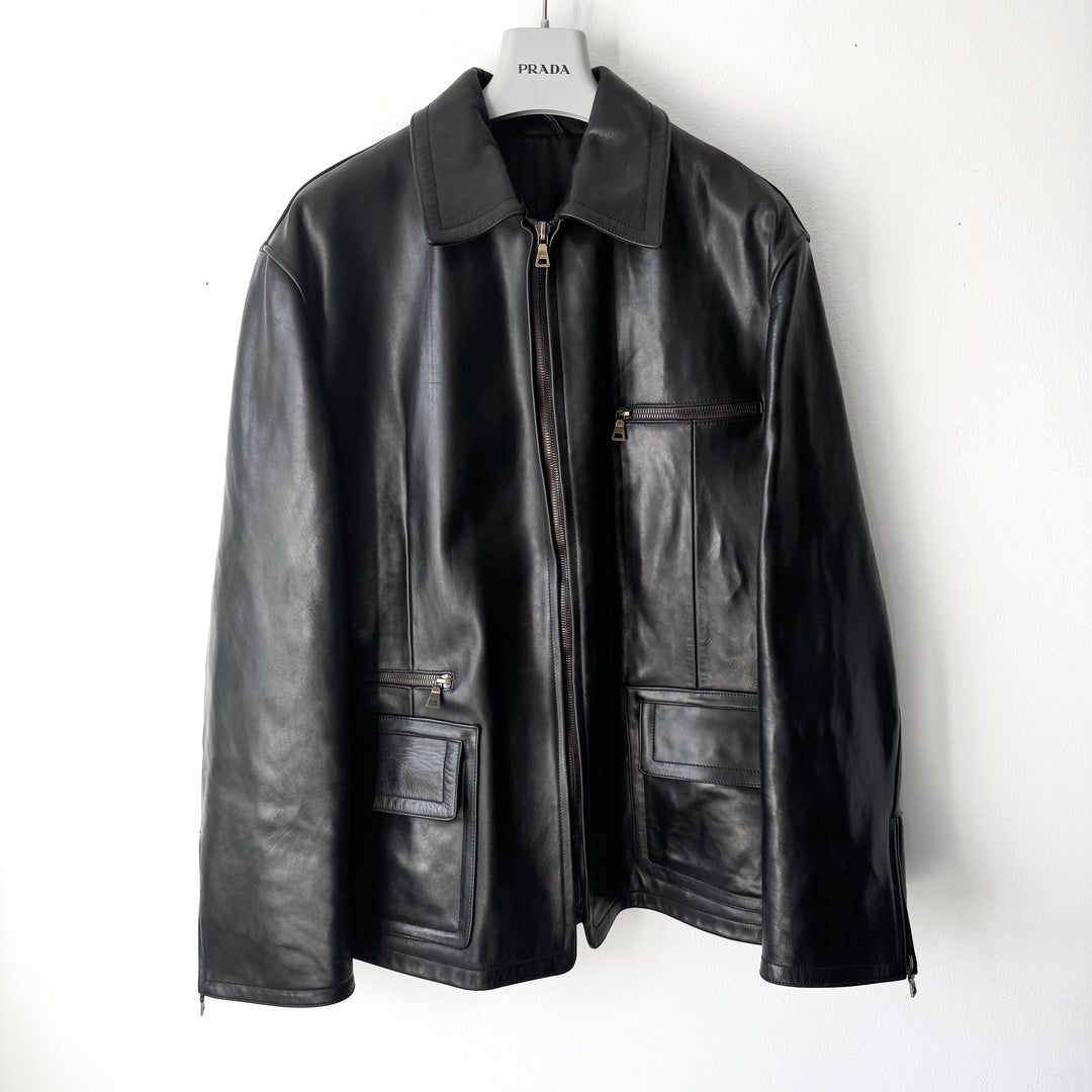 Prada 1990’s Dark Brown Horse Leather Jacket