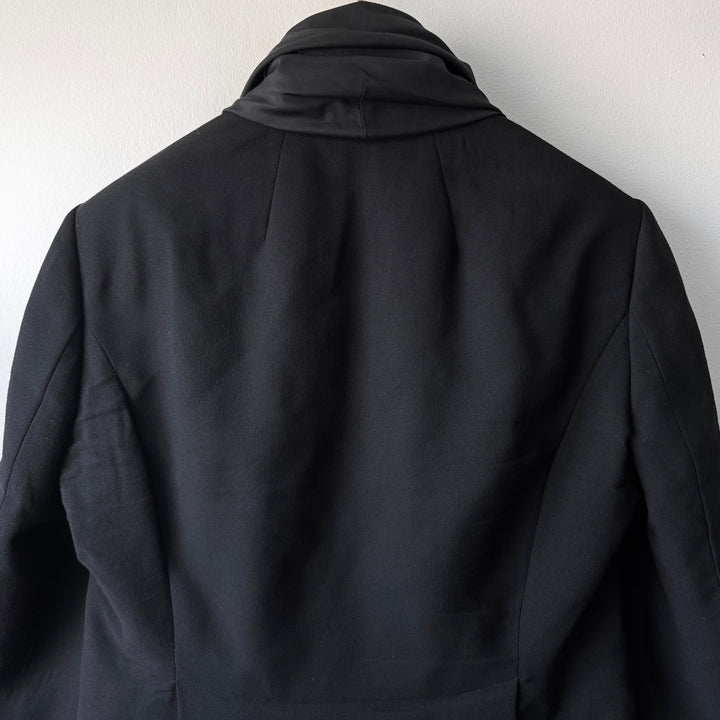 Rick Owens SS2015 Black Wool Silk Shawl Collar Blazer Jacket