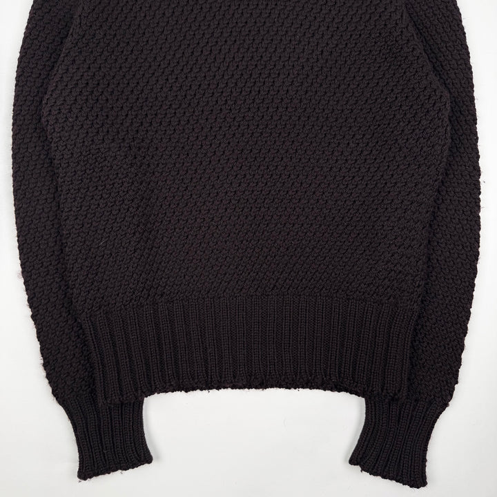 Gucci By Tom Ford Brown Chunky Wool Knit Turtleneck Sweater