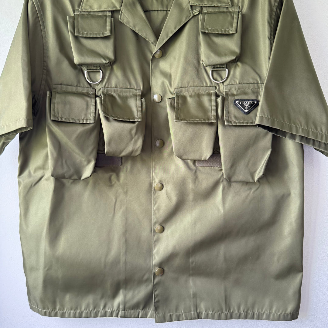 Prada SS2024 Re-Nylon Short-Sleeved Cargo Safari Shirt