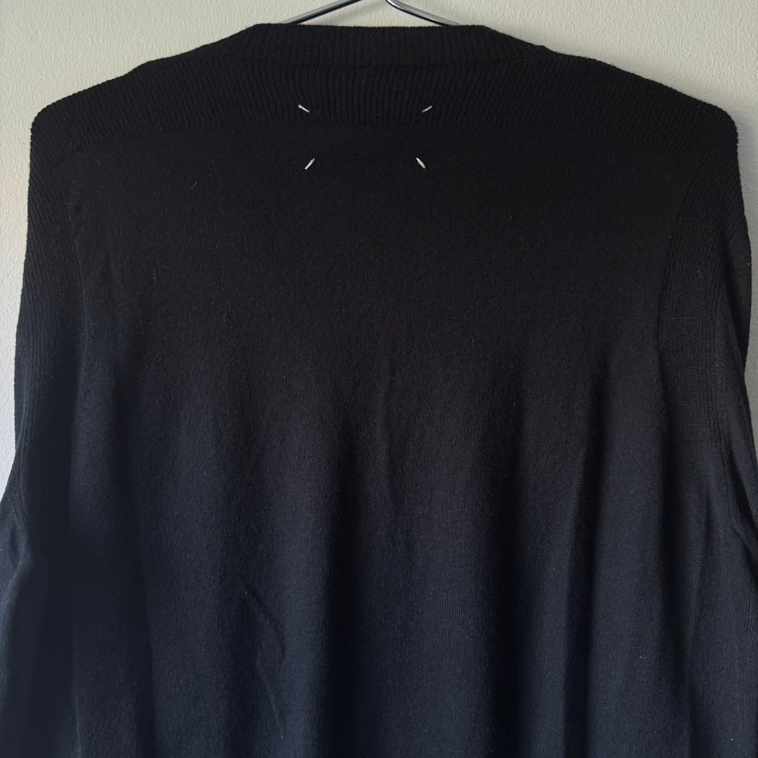 SS2017 Maison Margiela Black Cashmere V-Neck Pullover Knit Sweater