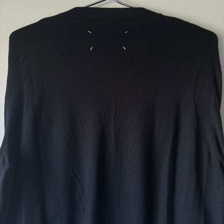 SS2017 Maison Margiela Black Cashmere V-Neck Pullover Knit Sweater