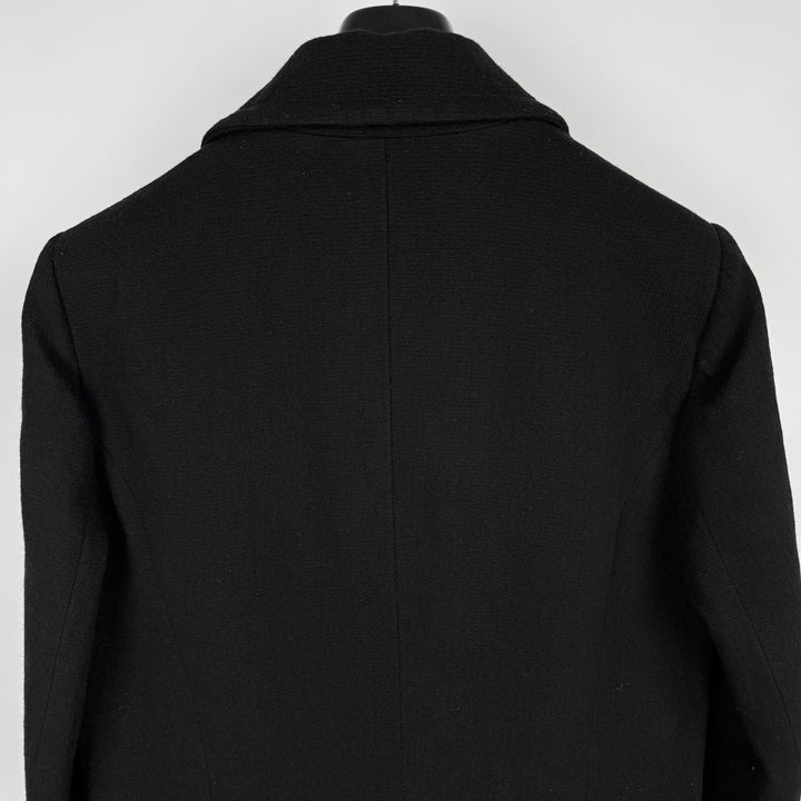 Ann Demeulemeester FW2011 Black Linen/Wool Double Breasted Coat