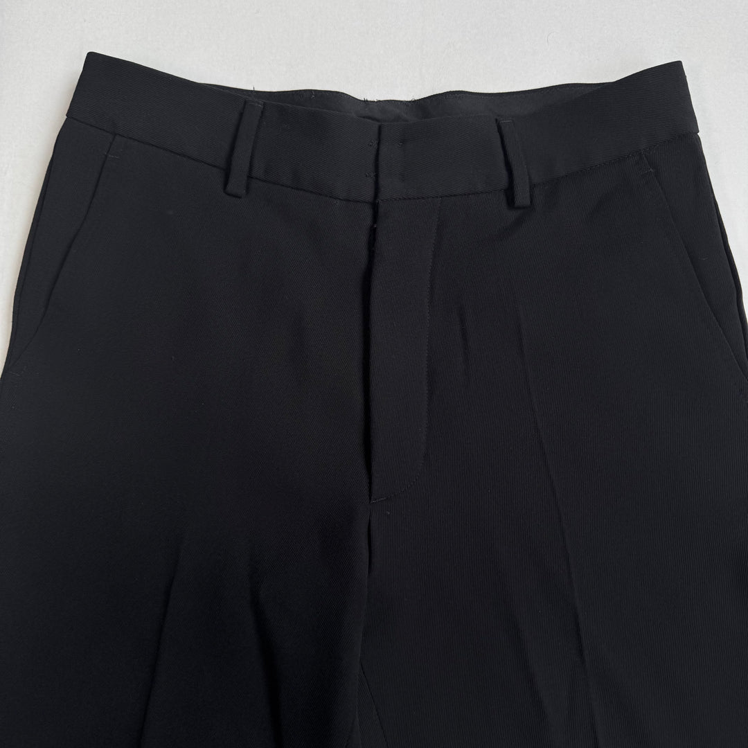 AW2003 Martin Margiela Black Wide Leg Pleated Wool Pants
