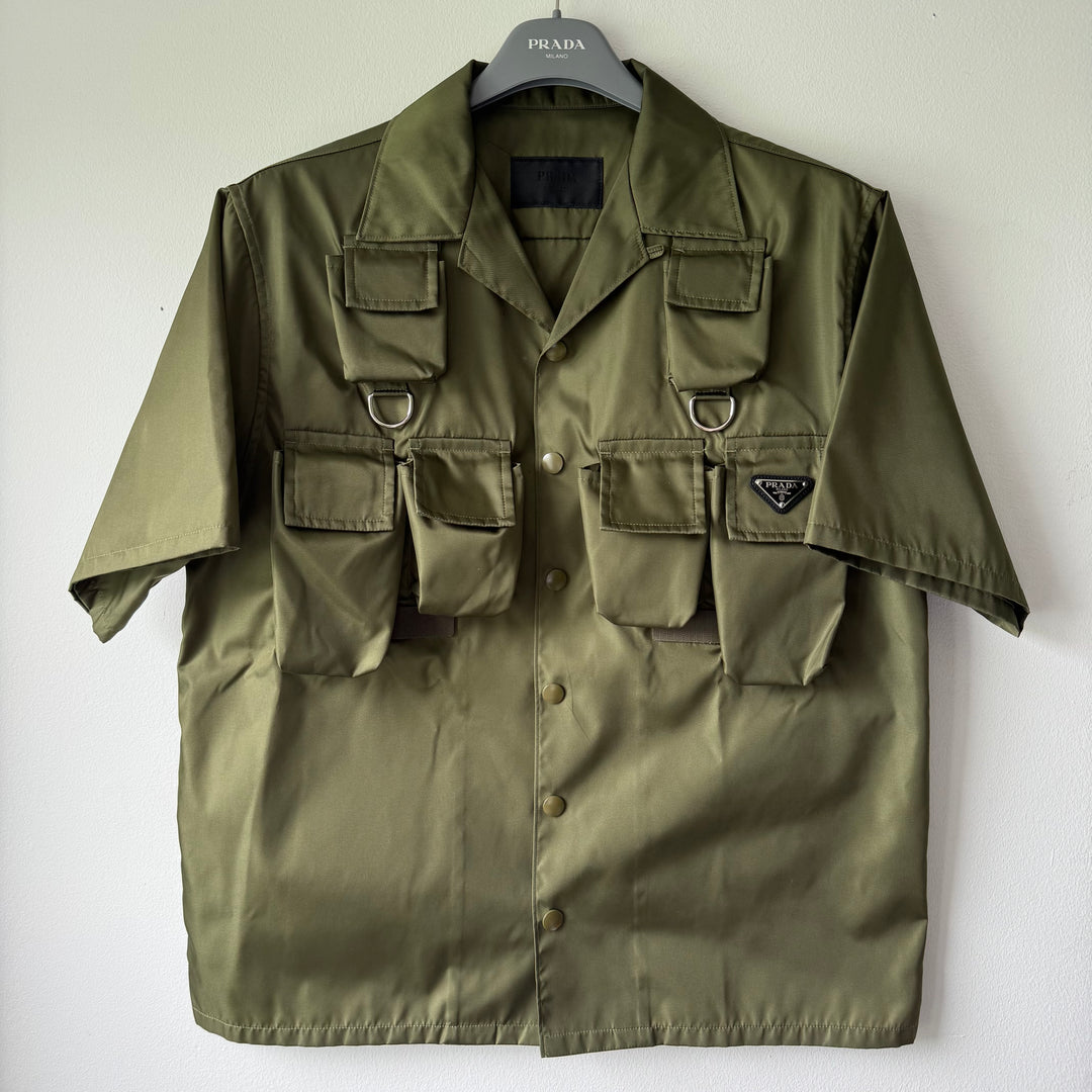 Prada SS2024 Re-Nylon Short-Sleeved Cargo Safari Shirt