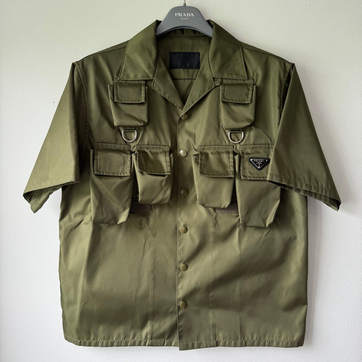 Prada SS2024 Re-Nylon Short-Sleeved Cargo Safari Shirt