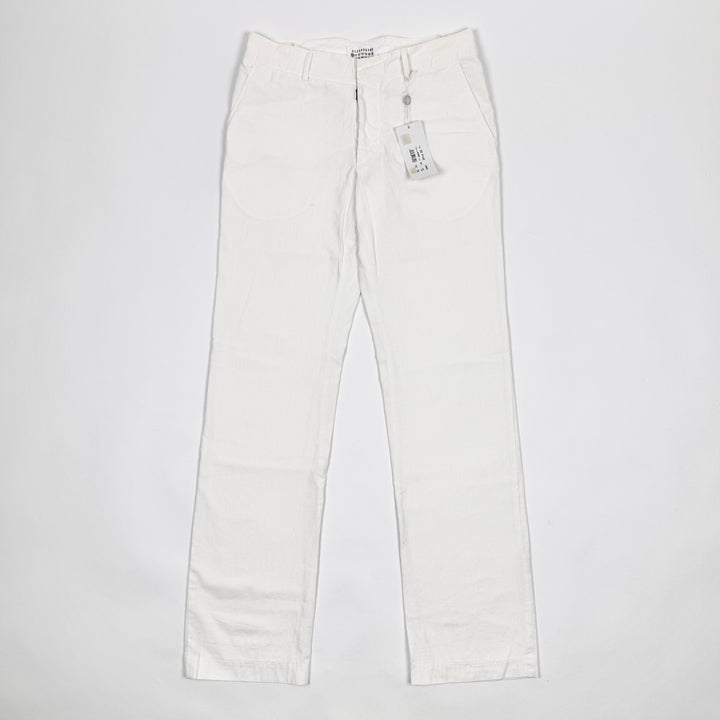 SS2005 Martin Margiela White Cotton Relaxed Straight Pants