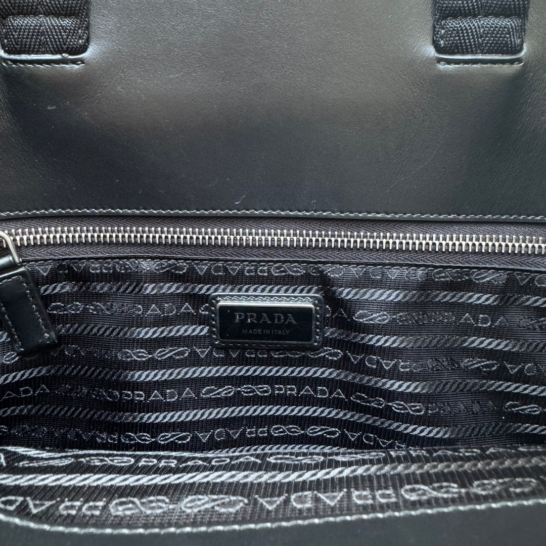Prada FW2023 Silver Leather Tote Bag