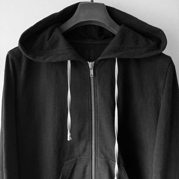 Rick Owens DRKSHDW FW2016 Black Cotton Jason Zip-Up Hoodie