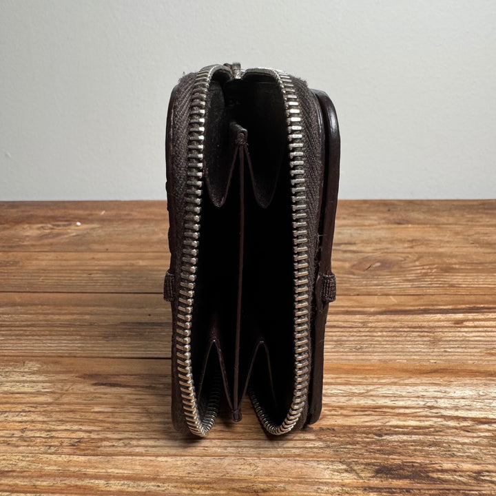Helmut Lang 2000’s Snake Skin Leather Zip-Up Wallet